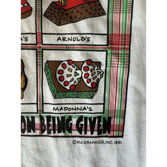 90's Vintage fear of‎ fruitcake Single Stitch T-shirt LEE Tag XL - Picture 5 of 7